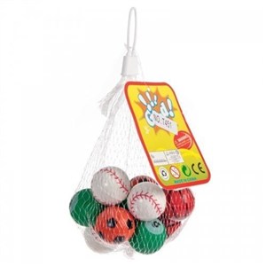 Obrazek Piłka kauczuk 3cm mix 12szt