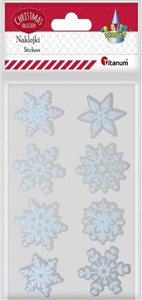 Obrazek Naklejki foliowe płatki śniegu 16szt