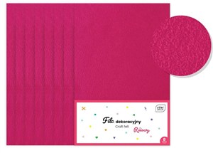 Obrazek Filc dekoracyjny 8szt różowy