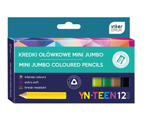 Picture of Kredki trójkątne Jumbo mini 12 kolorów YN TEEN
