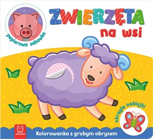 Picture of Zwierzęta na wsi Kolorowanka z grubym obrysem, okrągłe naklejki papierowa zabawka