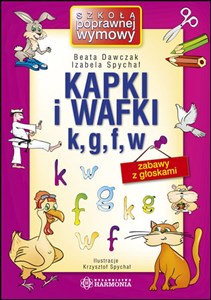 Obrazek Kapki i wafki k g f w zabawy z głoskami
