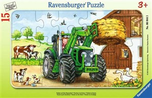 Obrazek Puzzle 2D 15 ramkowe Traktor na polu 6044