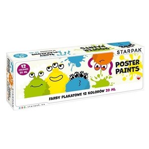 Picture of Farby plakatowe 12 kolorów Monster 20ml