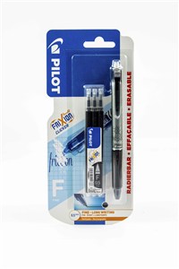 Obrazek Pióro kulkowe Frixion Clicker Pilot 0,5 czarne +wkłady x3 blister