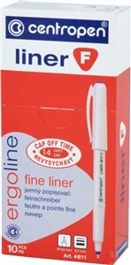 Picture of Cienkopis Liner F czerwony (10szt)