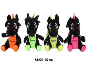 Obrazek Smok "Kraków" czarny neonowy 25cm MIX