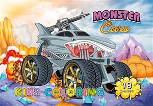 Obrazek Kolorowanka A4 18 obrazków Monster cars