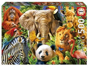 Obrazek Puzzle 500 Dzikie zwierzęta 111630