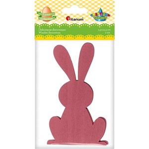 Obrazek Drewniane zające ciemnoczerw. 74x127mm 2szt