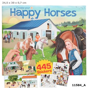 Obrazek Zestaw z naklejkami Happy Horses 11584A