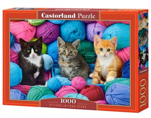 Obrazek Puzzle Kittens in Yarn Store 1000 C-104796-2