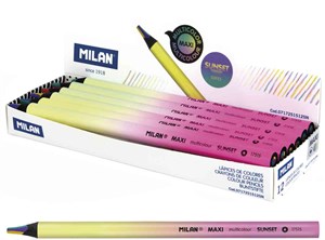Picture of Kredki ołówkowe grube Milan sunset multicolor maxi okrągłe 12 kolorów