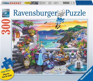 Picture of Puzzle 2D 300 duży format Zachód słońca nad Santorini 17130