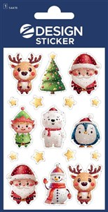 Obrazek Naklejki brokatowe - świąteczne postacie