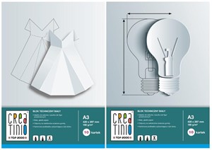 Picture of Blok techniczny biały A3/10K Creatino (10szt)