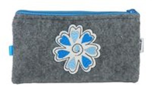 Obrazek Piórnik saszetka filcowa niebieski