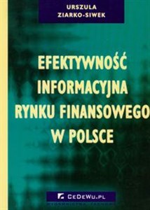 Obrazek Efektywność informacyjna rynku finansowego w Polsce