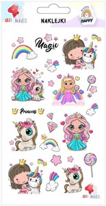 Picture of Naklejki dla dzieci Księżniczki jednorożce