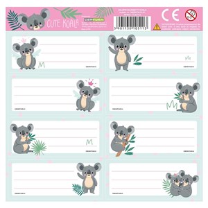 Picture of Nalepki na zeszyty Koala (25szt)