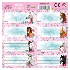 Picture of Nalepki na zeszyty Konie (25szt)