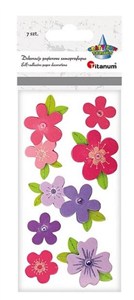 Picture of Dekoracje samoprzylepne 3D kwiaty mix 7szt