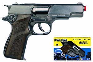 Obrazek Metalowy pistolet policyjny 8 naboi