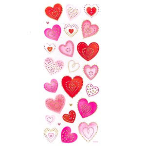 Obrazek Naklejki papierowe brokatowe - Serca