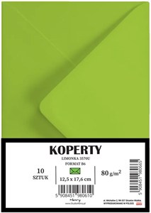 Obrazek Koperty B6 limonka 10szt