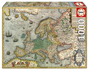 Obrazek Puzzle 1000 Stara mapa Europy