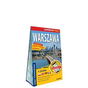 Obrazek Warszawa kieszonkowy laminowany plan miasta 1:26 000