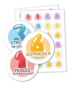 Obrazek Naklejki motywacyjne - Oceny 48szt