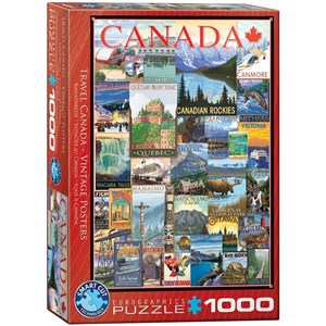 Obrazek Puzzle 1000 Stare plakaty, Kanada