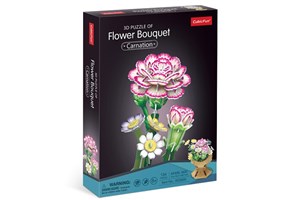 Picture of Puzzle 3D Bukiet kwiatów Goździki