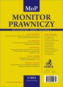 Obrazek Monitor Prawniczy Nr 2/2015 Dwutygodnik Prawa Polskiego