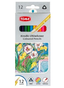 Obrazek Kredki ołówkowe trójkątne 12 kolorów