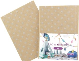 Picture of Filc A4 w gwiazdki brązowy 5szt