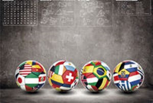 Obrazek Mata na biurko z nadrukiem football