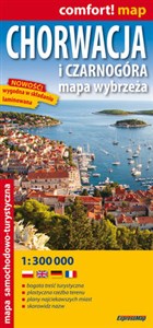 Obrazek Chorwacja i Czarnogóra Mapa wybrzeża laminowana mapa samochodowo-turystyczna 1:300 000