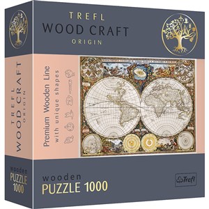 Picture of Puzzle 1000 drewniane Antyczna mapa świata 20144