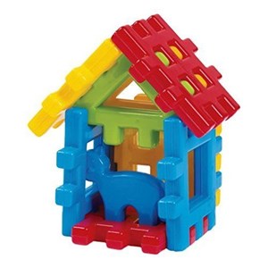 Picture of Klocki konstrukcyjne waffle domek z kotkiem