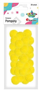 Obrazek Pompony 2.5cm, 30 szt. żółte