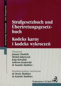 Picture of Strafgesetzbuch und ubertretungsgesetz-buch Kodeks karny i kodeks wykroczeń