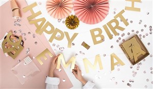 Picture of Baner Alfabet złoty 14cm