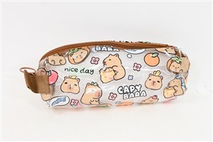 Obrazek Piórnik przybornik przeźroczysty kapibara 19cm