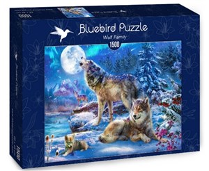Obrazek Puzzle 1500 Rodzina wilków