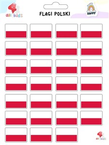 Obrazek Naklejki dla dzieci Flaga Polski