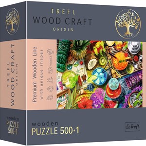Obrazek Puzzle 500+1 drewniane Kolorowe koktajle 20154