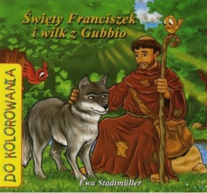 Obrazek Św. Franciszek i wilk z Gubbio - kolorowanka