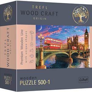 Obrazek Puzzle 500+1 drewniane Pałac Westminsterski, Big Ben, Londyn 20155